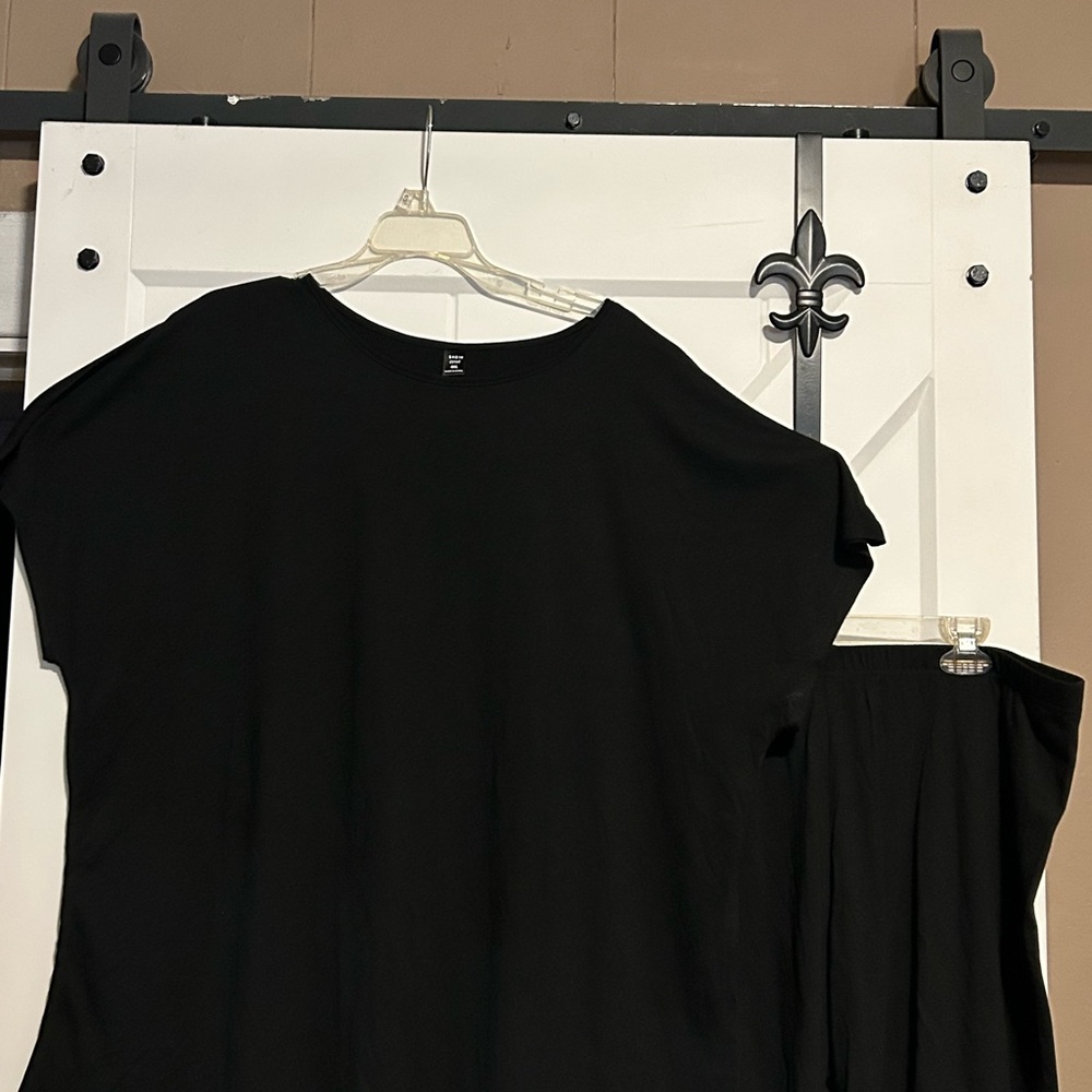 SHEIN Black Women's Short Set 4xl